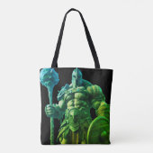 Goliath mit einer keuligen Keule auf einer wiederv Tasche (Rückseite)