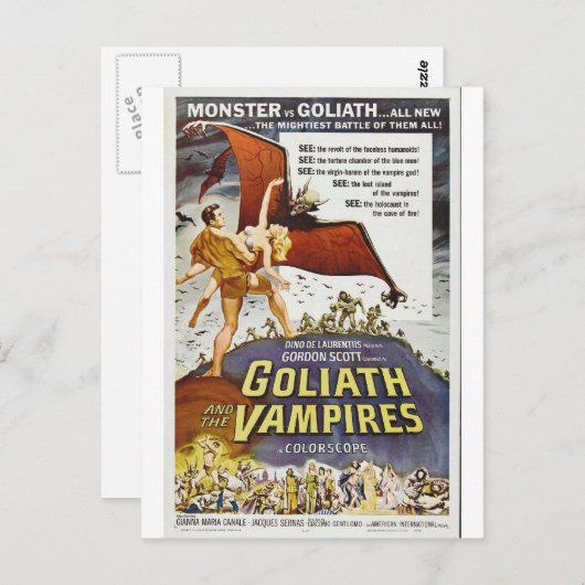 GOLIATH UND DIE VAMPIRES POSTCARD POSTKARTE (Vorne/Hinten)