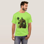 Goliath With a Club on a Short Sleeve Green T-Shirt (Vorne ganz)