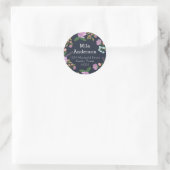 Golitly Floral Round-Address-Label Runder Aufkleber (Tasche)