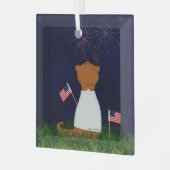 GOliver die Otter-Watching Fireworks Ornament Aus Glas (Vorderseite links)