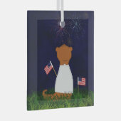 GOliver die Otter-Watching Fireworks Ornament Aus Glas (Vorderseite Rechts)