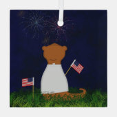 GOliver die Otter-Watching Fireworks Ornament Aus Glas (Rückseite)