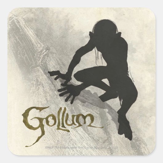 GOLLUM™ Concept Sketch Quadratischer Aufkleber (Vorderseite)