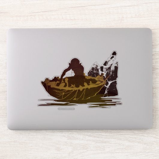 GOLLUM™ in einem Raft Aufkleber (Computer)