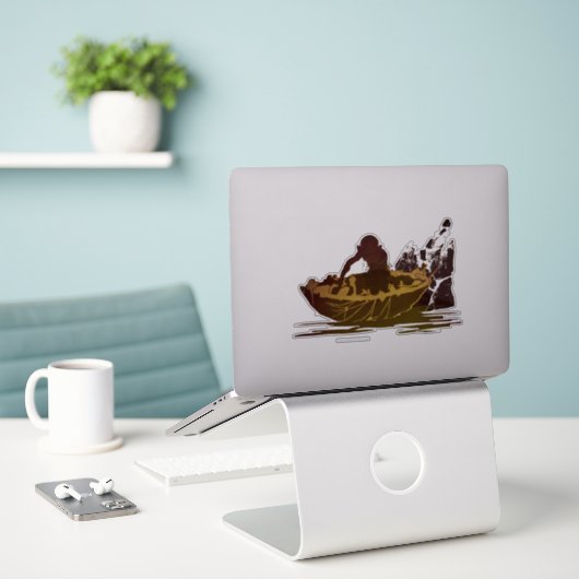 GOLLUM™ in einem Raft Aufkleber (Laptop auf Schreibtisch)