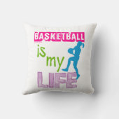 Golly Mädchen - Basketball ist mein Leben Kissen (Rückseite)