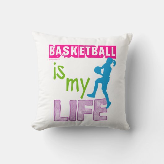 Golly Mädchen - Basketball ist mein Leben Kissen (Vorderseite)