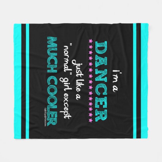 Golly Mädchen - ich bin ein Tänzer Fleecedecke (Vorderseite (Horizontal))