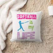 Golly Mädchen - Softball ist mein Leben Kissen (Decke)