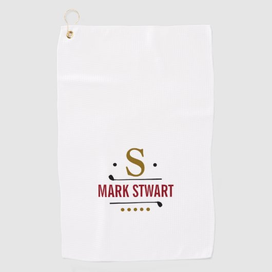 Golplayer Monogram Golfhandtuch (Vorderseite)