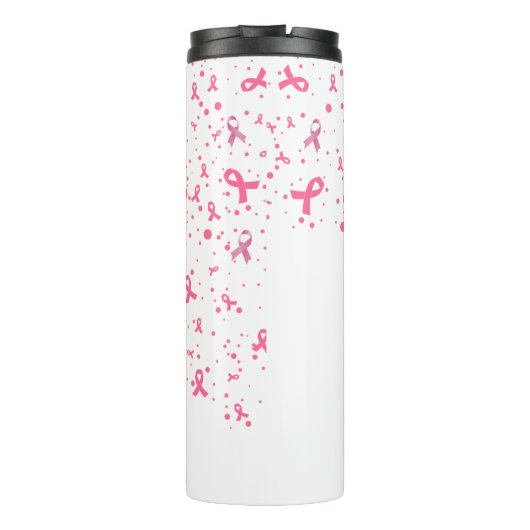 Gome Pink Ribbon Faith Hope & Liebe White Thermosbecher (Rückseite)