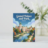Gomel Palast und Park Belarus Postkarte (Stehend Vorderseite)