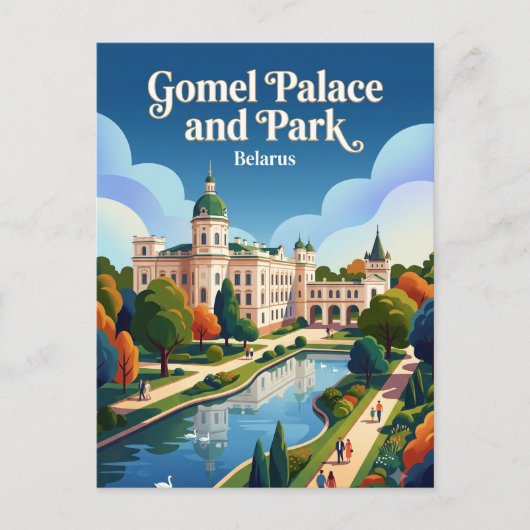 Gomel Palast und Park Belarus Postkarte (Vorderseite)