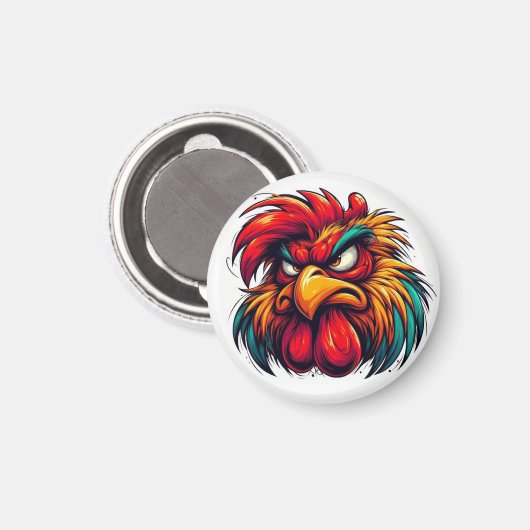 "Gomer the Infuriated Rooster" Magnet (Vorderseite/Rückseite)