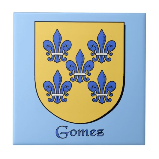 Gomez Familienschild Fliese (Vorderseite)