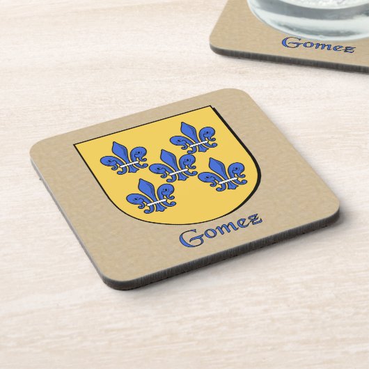 Gomez Familienschild Untersetzer (Linke Seite)