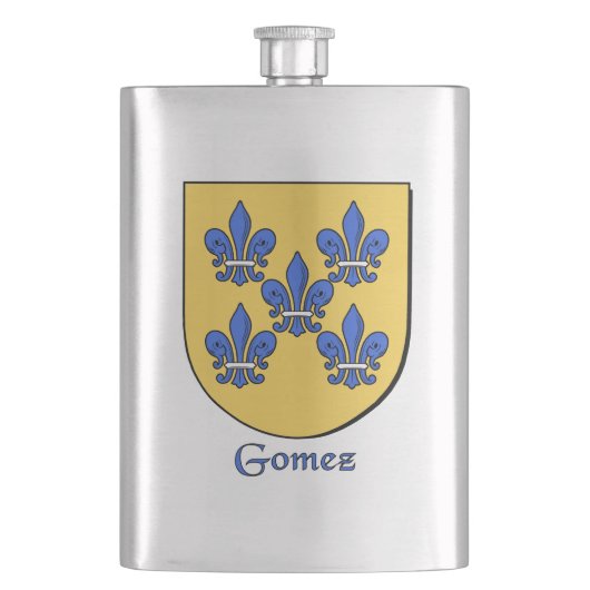 Gomez Heraldic Shield Flachmann (Vorderseite)