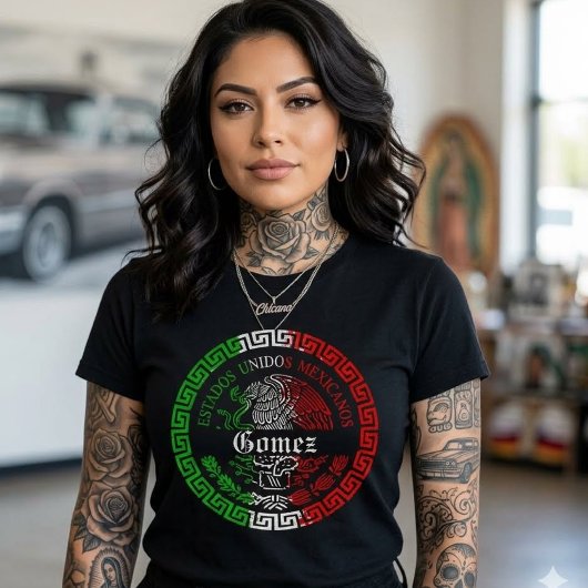 Gomez Nachname Mexiko Emblem Shirt