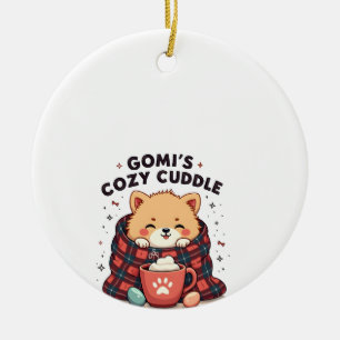 Gomis Cozy Cuddle Vintage Hundedecken-Design Nicht Keramik Ornament