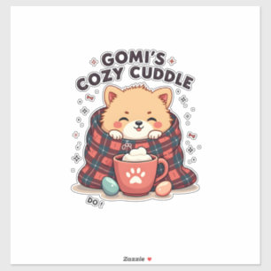 Gomis Cozy Cuddle Vintage Hundedecken-Design Stör  Aufkleber