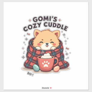Gomis Cozy Cuddle Vintage Hundedecken-Design Stör  Aufkleber