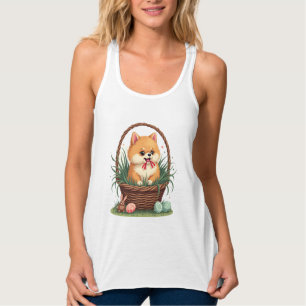 Gomis Ostermess Vintage Süßer Osterhund Vektor  Tank Top