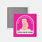 Gomukhasana Cow Face Pose • Deep Shoulder Stretch  Magnet (Vorderseite/Rückseite)