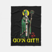 G'on Git Funny St Patricks Day Kleeblatt St Patty Fleecedecke (Vorderseite)
