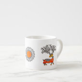 Gond-Volkskunstespresso-Tasse Espressotasse (Vorderseite Rechts)