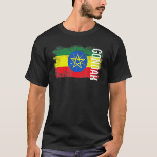 Gondar Äthiopien Fahne für Äthiopier Männer Frauen T-Shirt
