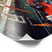 Gondel auf einem kleinen Kanal Fotodruck (Ecke)