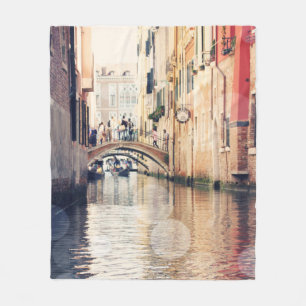Gondel-Fotografie der Bestimmungsort- Venedig Fleecedecke