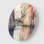 Gondel-Fotografie der Bestimmungsort-| Venedig Große Wanduhr (Winkel)