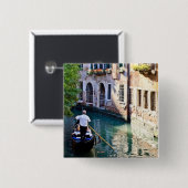 Gondel in Venedig, Italien Button (Vorne & Hinten)
