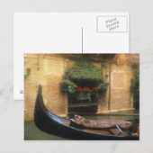 Gondel und Restaurant, Venedig, Venetien, Italien Postkarte (Vorne/Hinten)