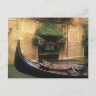Gondel und Restaurant, Venedig, Venetien, Italien Postkarte