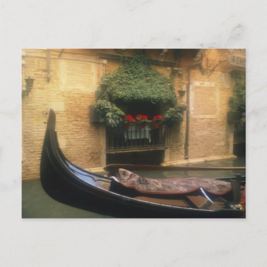 Gondel und Restaurant, Venedig, Venetien, Italien Postkarte (Vorderseite)