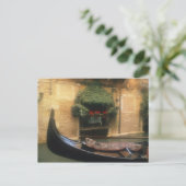 Gondel und Restaurant, Venedig, Venetien, Italien Postkarte (Stehend Vorderseite)