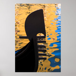 Gondel und Wasserwellen, Italien Poster