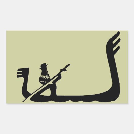 Gondel, Venedig Rechteckiger Aufkleber (Vorderseite)