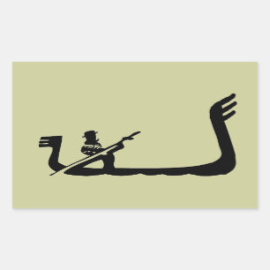 Gondel, Venedig Rechteckiger Aufkleber