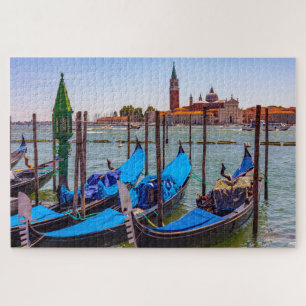 Gondelboote auf Wasser in Venedig, Italien Puzzle