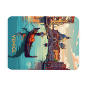 Gondelfahrt in Venedig mit historischen Gebäuden Magnet (Horizontal)