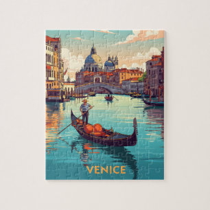 Gondelfahrt in Venedig mit historischen Gebäuden Puzzle