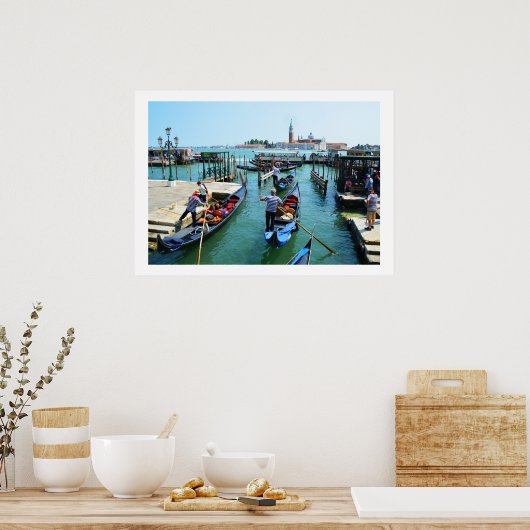 Gondelfahrt in Venedig Poster (Küche)