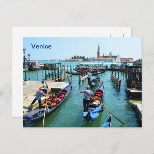 Gondelfahrt in Venedig Postkarte (Vorne/Hinten)