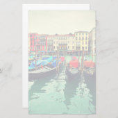 Gondeln am Canale Grande, Venedig, Italien. Retro Briefpapier (Vorne/Hinten)