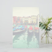 Gondeln am Canale Grande, Venedig, Italien. Retro Briefpapier (Stehend Vorderseite)
