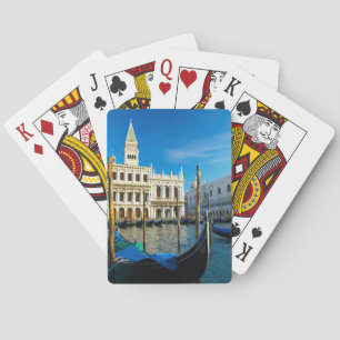 Gondeln am Grand Canal nahe dem Dogenpalast Spielkarten